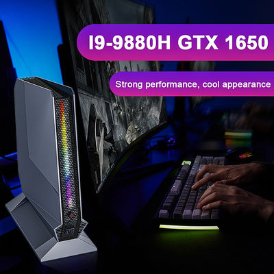 Super I9 9880H 9th Gaming Mini Desktop Computer Pc Dengan Win10 Dedicated 1650 4GB Video Card