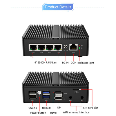 Industri Tanpa Kipas Mini pc N5105 komputer portabel Linux mini pc komputer tanpa kipas