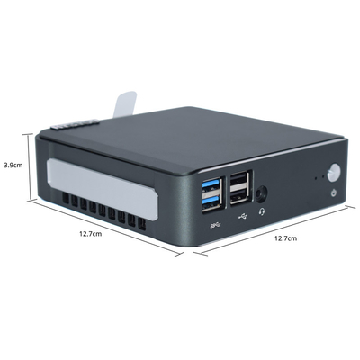 Aluminium I3 10110U I5 10210U 10th 4K Industri Komputer Mini PC 256GB